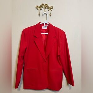 Haberdashery by Leslie Fay Classic Orange/Red Women's Blazer. Size L